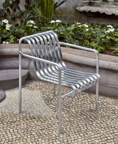 Contemporary dining chair / galvanized steel...