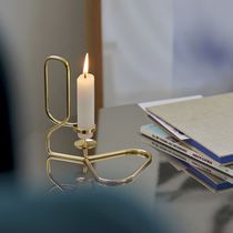 Brass candle holder / powder-coated steel