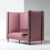 Contemporary sofa / fabric / leather / metal...