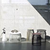 Contemporary side table / painted metal...