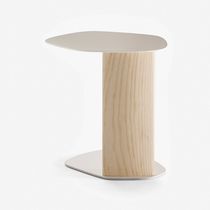 Contemporary side table / lacquered steel...