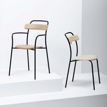 Contemporary chair / oak / ash / stainless...