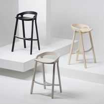 Contemporary bar chair / fabric / ash base...