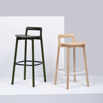 Contemporary bar chair / fabric / ash base...