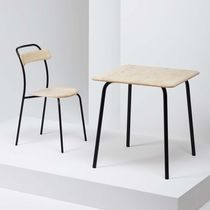 Contemporary table / ash / oak / stainless...