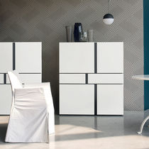 High sideboard / contemporary / wood veneer...