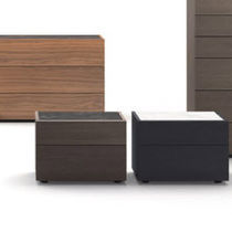 Contemporary bedside table / lacquered wood...