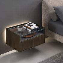 Contemporary bedside table / lacquered wood...