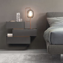 Contemporary bedside table / lacquered wood...
