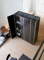 Contemporary wardrobe / wooden / with swing...