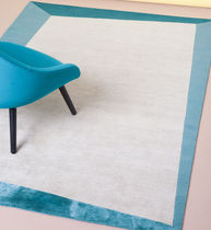 Contemporary rug / patterned / wool / silk