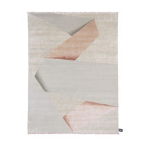 Contemporary rug / patterned / wool / silk