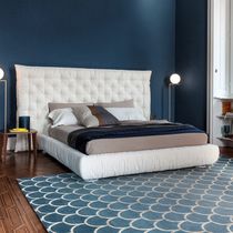 Contemporary rug / geometric / wool / silk