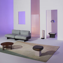 Contemporary rug / patterned / wool / silk