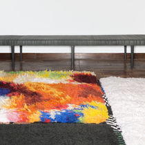 Contemporary rug / patterned / wool / silk