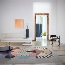 Contemporary rug / geometric / wool / cotton