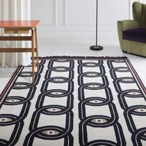 Contemporary rug / patterned / wool / silk