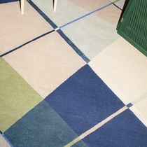 Contemporary rug / geometric / wool / silk