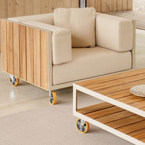 Contemporary lounge chair / fabric / aluminum...
