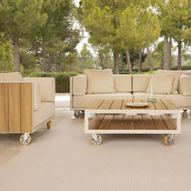 Contemporary coffee table / wooden / aluminum...
