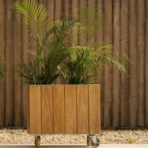 Wooden planter / aluminum / rectangular...