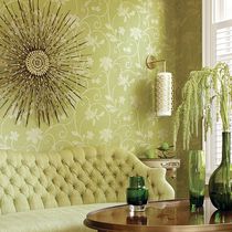 Traditional wallpaper / vinyl / floral /...
