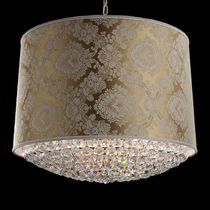 Pendant lamp / traditional / crystal / fabric