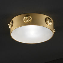Traditional ceiling light / round / glass...