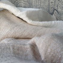 Curtain fabric / plain / polyester / linen
