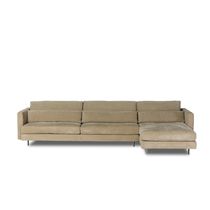 Modular sofa / contemporary / fabric / leather