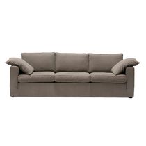 Contemporary sofa / brown / gray / fabric