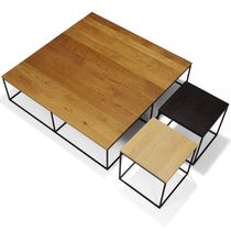 Contemporary coffee table / oak / powder-coated...
