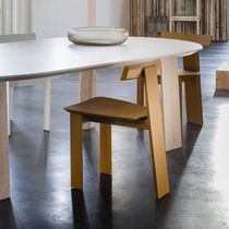 Contemporary dining chair / solid wood /...