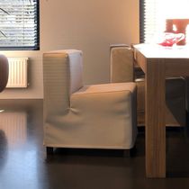 Contemporary chair / fabric / leather /...