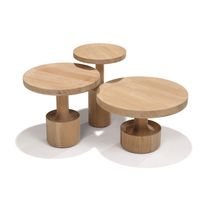 Contemporary coffee table / oak / oak base...