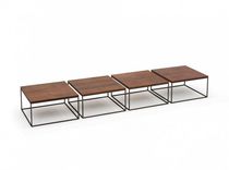 Contemporary coffee table / wooden / metal...