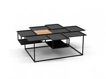 Contemporary coffee table / metal / rectangular