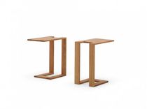 Contemporary side table / wooden / rectangular