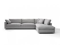 Corner sofa / contemporary / fabric / 3-seater