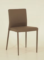 Contemporary chair / upholstered / stacking...