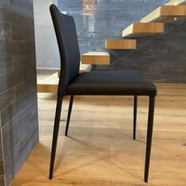 Contemporary chair / leather / leather base...