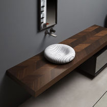 Countertop washbasin / round / resin / Carrara...