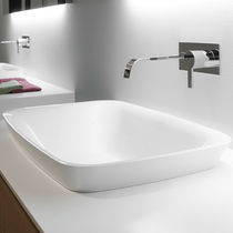 Countertop washbasin / rectangular / ceramic...