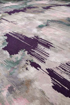 Contemporary rug / patterned / wool / silk