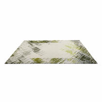 Contemporary rug / striped / wool / silk