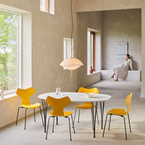 Pendant lamp / brass / opal / blown glass