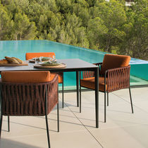 Contemporary dining chair / with armrests...