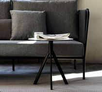 Contemporary side table / steel / HPL /...