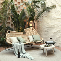 Contemporary sofa / rattan / 2-person /...