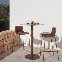 Contemporary bar chair / with footrest /...